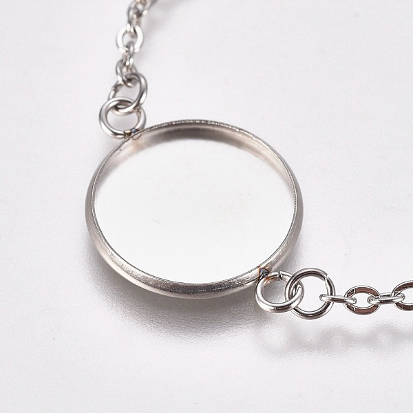 PandaHall 304 Stainless Steel Bracelet Making, with Lobster Claw Clasps, Cable Chains and Flat Round Cabochon Settings, Stainless Steel...
PandaHall 304 Stainless Steel Bracelet Making, with Lobster Claw Clasps, Cable Chains and Flat Round Cabochon Settings, Stainless Steel...