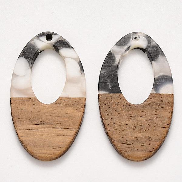 PandaHall Transparent Resin & Walnut Wood Pendants, Waxed, Oval, Black, 38x21x4mm, Hole: 1.6mm Resin+Wood Oval Black
PandaHall Transparent Resin & Walnut Wood Pendants, Waxed, Oval, Black, 38x21x4mm, Hole: 1.6mm Resin+Wood Oval Black