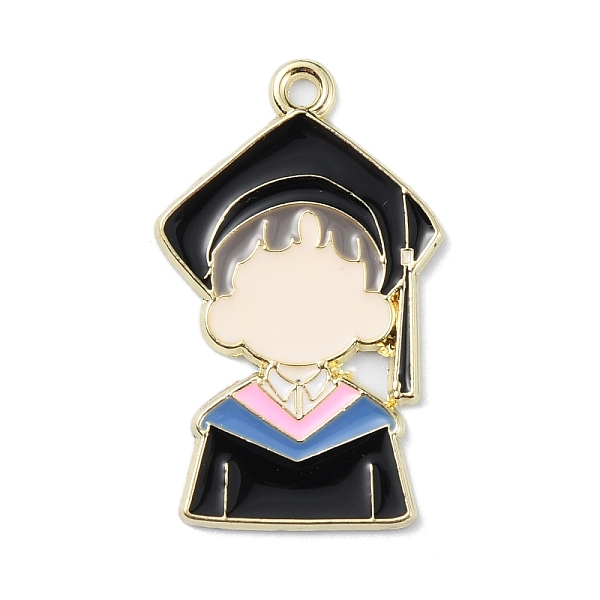 PandaHall Graduation Theme Alloy Enamel Pendants, Light Gold, Boy, 30x18x1.5mm, Hole: 1.6mm Alloy+Enamel Human Black
PandaHall Graduation Theme Alloy Enamel Pendants, Light Gold, Boy, 30x18x1.5mm, Hole: 1.6mm Alloy+Enamel Human Black