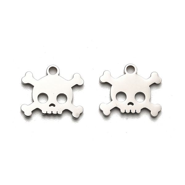 PandaHall Halloween 316 Surgical Stainless Steel Charms, Laser Cut, Skull Charm, Stainless Steel Color, 11x13x1mm, Hole: 1.6mm 316 Surgical...
PandaHall Halloween 316 Surgical Stainless Steel Charms, Laser Cut, Skull Charm, Stainless Steel Color, 11x13x1mm, Hole: 1.6mm 316 Surgical...