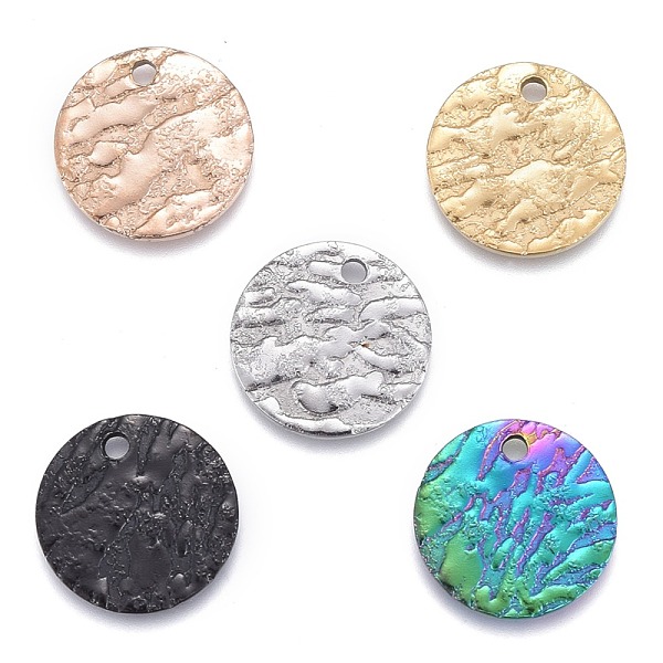 PandaHall 304 Stainless Steel Charms, Textured, Laser Cut, Flat Round, Mixed Color, 10x1mm, Hole: 1.4mm 304 Stainless Steel Flat Round
PandaHall 304 Stainless Steel Charms, Textured, Laser Cut, Flat Round, Mixed Color, 10x1mm, Hole: 1.4mm 304 Stainless Steel Flat Round