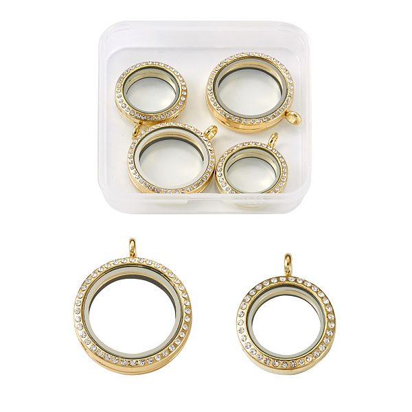 PandaHall 4Pcs 2 Style Alloy Glass Crystal Rhinestone Pendants, DIY Accessories for Jewelry Pendant Making, Flat Round, Golden, 25~30mm, 7mm..., Clear
PandaHall 4Pcs 2 Style Alloy Glass Crystal Rhinestone Pendants, DIY Accessories for Jewelry Pendant Making, Flat Round, Golden, 25~30mm, 7mm..., Clear