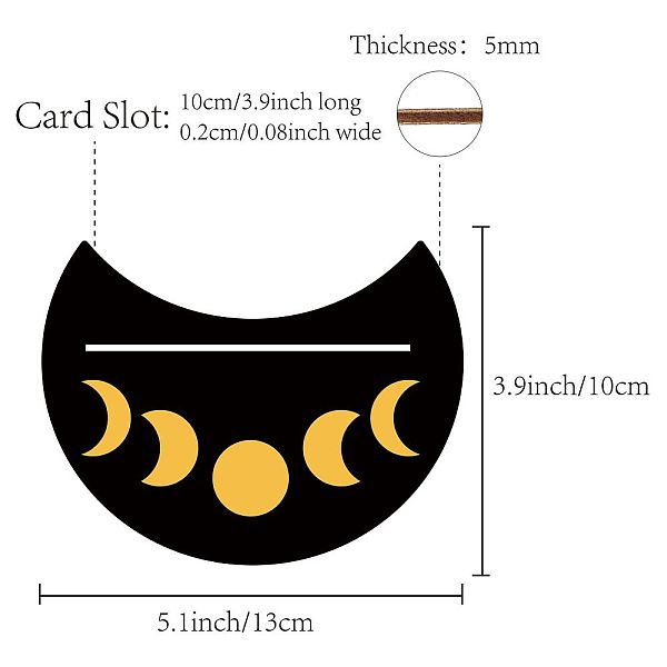PandaHall Carved Wooden Tarot Card Stand Holder, Tarot Card Altar Stand, Witch Divination Tools, Moon, Moon Phase Pattern, 13x10x0.5cm Wood..., Black
PandaHall Carved Wooden Tarot Card Stand Holder, Tarot Card Altar Stand, Witch Divination Tools, Moon, Moon Phase Pattern, 13x10x0.5cm Wood..., Black