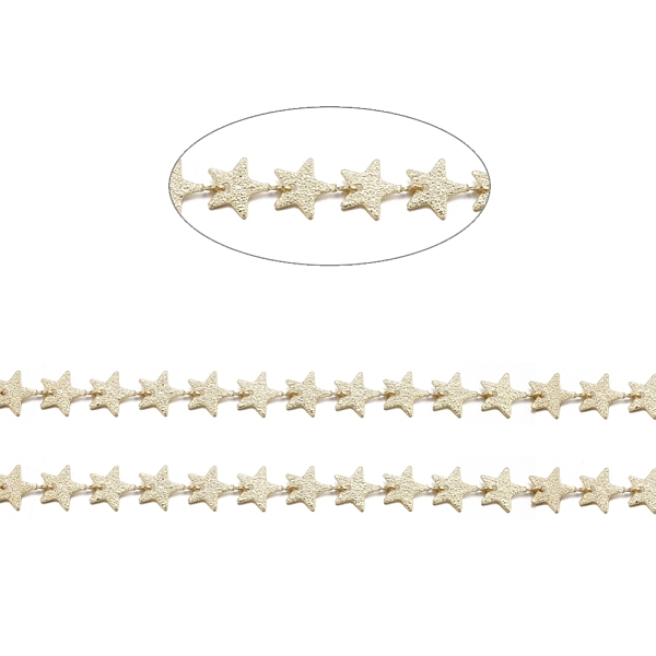 PandaHall 3.28 Feet Brass Handmade Beaded Chain, Textured, Unwelded, Long-Lasting Plated, Star, Golden, 11x8.5x1.5mm Brass
PandaHall 3.28 Feet Brass Handmade Beaded Chain, Textured, Unwelded, Long-Lasting Plated, Star, Golden, 11x8.5x1.5mm Brass
