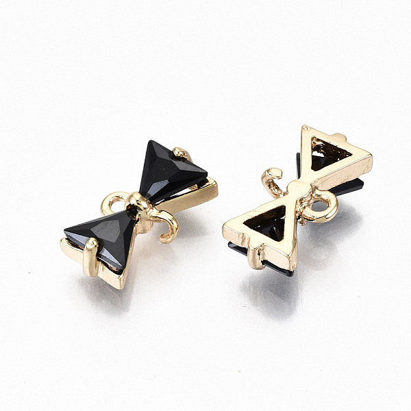 PandaHall Brass Micro Pave Cubic Zirconia Links Connectors, Bowknot, Long-Lasting Plated, Light Gold, Black, 7x12x3.5mm, Hole: 1.2mm...
PandaHall Brass Micro Pave Cubic Zirconia Links Connectors, Bowknot, Long-Lasting Plated, Light Gold, Black, 7x12x3.5mm, Hole: 1.2mm...