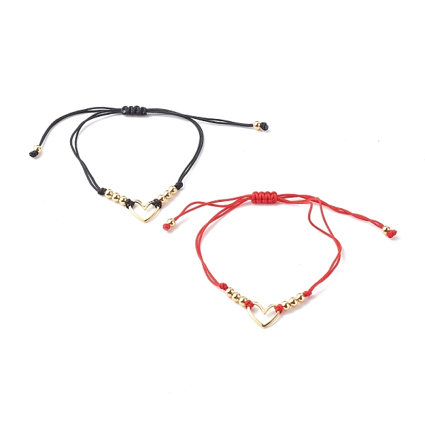 PandaHall Adjustable Nylon Thread Braided Bead Bracelets, with Brass Beads, Heart, Mixed Color, Inner Diameter: 1/2~3-1/2 inch(1.4~8.9cm)..., Multicolor
PandaHall Adjustable Nylon Thread Braided Bead Bracelets, with Brass Beads, Heart, Mixed Color, Inner Diameter: 1/2~3-1/2 inch(1.4~8.9cm)..., Multicolor