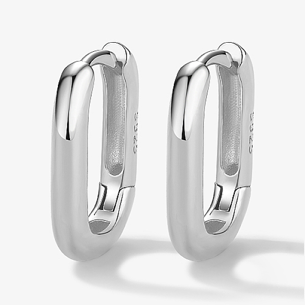 PandaHall Sterling Silver Hoop Earring, Rectangle, with S925 Stamp, Silver, 14x10mm Sterling Silver Rectangle
PandaHall Sterling Silver Hoop Earring, Rectangle, with S925 Stamp, Silver, 14x10mm Sterling Silver Rectangle