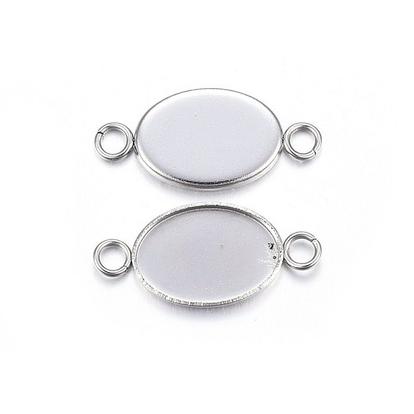 PandaHall 304 Stainless Steel Cabochon Connector Settings, Plain Edge Bezel Cups, Oval, Stainless Steel Color, 21~23x11x1.5mm, Hole: 2~2.5mm...
PandaHall 304 Stainless Steel Cabochon Connector Settings, Plain Edge Bezel Cups, Oval, Stainless Steel Color, 21~23x11x1.5mm, Hole: 2~2.5mm...