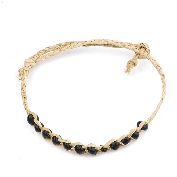 PandaHall Handmade Braided Raffia Bracelets, Lucky Bracelets, with Seed Beads, Adjustable, Black, 9-7/8 inch~10-7/8 inch(25cm~27.5cm) Raffia...
PandaHall Handmade Braided Raffia Bracelets, Lucky Bracelets, with Seed Beads, Adjustable, Black, 9-7/8 inch~10-7/8 inch(25cm~27.5cm) Raffia...