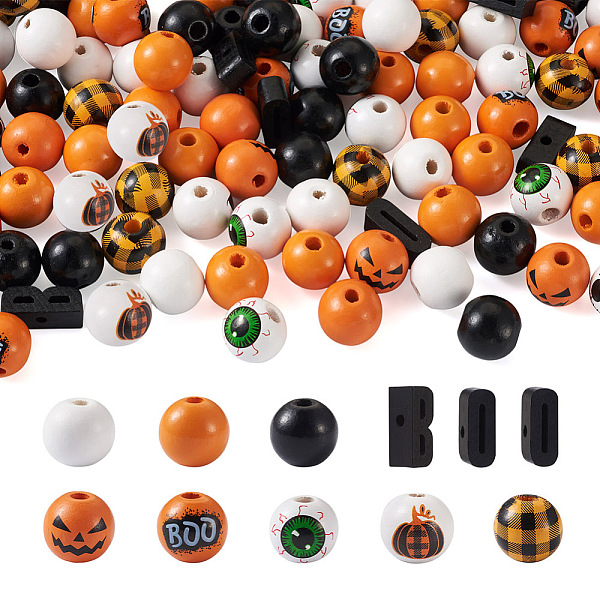 PandaHall Biyun 116Pcs Painted Natural Wood Beads, with Halloween Printed Wood Beads, Large Hole Beads, Mixed Shapes, Mixed Color..., Multicolor
PandaHall Biyun 116Pcs Painted Natural Wood Beads, with Halloween Printed Wood Beads, Large Hole Beads, Mixed Shapes, Mixed Color..., Multicolor