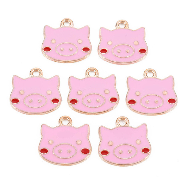 PandaHall Alloy Pendants, with Enamel, Cartoon Piggy Charms, Cadmium Free & Lead Free, Light Gold, Pearl Pink, 17.5x17.5x1mm, Hole: 2mm...
PandaHall Alloy Pendants, with Enamel, Cartoon Piggy Charms, Cadmium Free & Lead Free, Light Gold, Pearl Pink, 17.5x17.5x1mm, Hole: 2mm...
