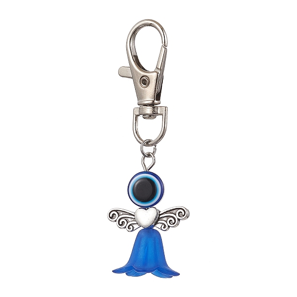 PandaHall Acrylic & Resin Evil Eye Angel Pendant Decorations, with Zinc Alloy Swivel Lobster Claw Clasps, Royal Blue, 70mm Resin Angel &...
PandaHall Acrylic & Resin Evil Eye Angel Pendant Decorations, with Zinc Alloy Swivel Lobster Claw Clasps, Royal Blue, 70mm Resin Angel &...