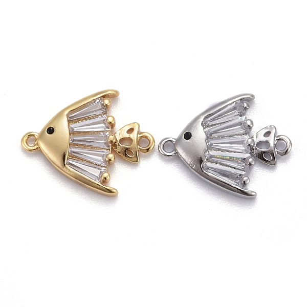 PandaHall Brass Micro Pave Cubic Clear Zirconia 2-Loop Link Pendants, Long-Lasting Plated, Fish, Mixed Color, 15.5x12.5x2mm, Hole: 1mm...
PandaHall Brass Micro Pave Cubic Clear Zirconia 2-Loop Link Pendants, Long-Lasting Plated, Fish, Mixed Color, 15.5x12.5x2mm, Hole: 1mm...