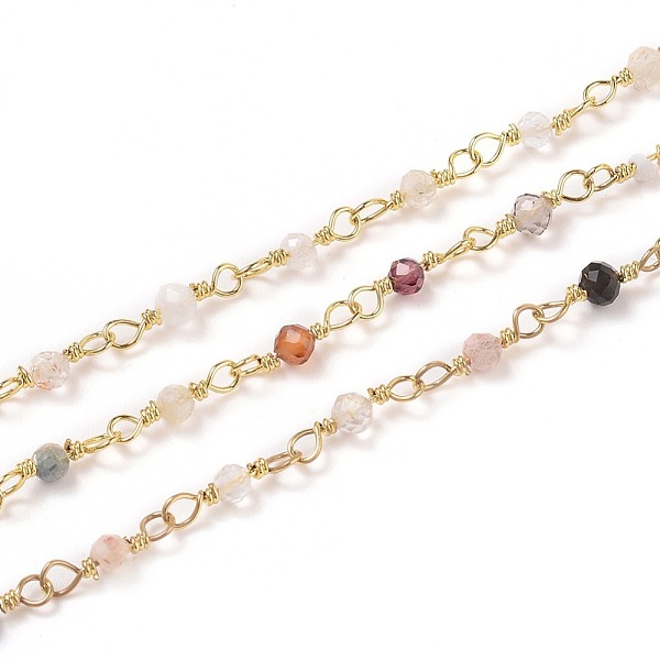 PandaHall 3.28 Feet Natural Mixed Stone Handmade Beaded Chains, with Brass Findings, Golden, Unwelded, Round, Faceted, 12x1~1.25mm, Bead...
PandaHall 3.28 Feet Natural Mixed Stone Handmade Beaded Chains, with Brass Findings, Golden, Unwelded, Round, Faceted, 12x1~1.25mm, Bead...