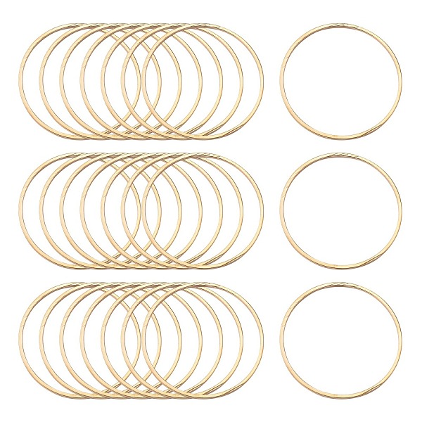 PandaHall Brass Linking Rings, Lead Free & Nickel Free, Ring, Light Gold, 30x1mm Brass Ring
PandaHall Brass Linking Rings, Lead Free & Nickel Free, Ring, Light Gold, 30x1mm Brass Ring