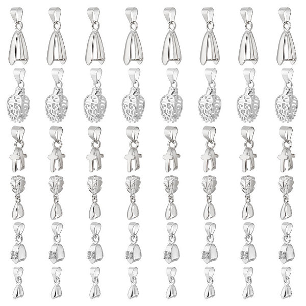 PandaHall Unicraftale 48Pcs 6 Style Brass Ice Pick Pinch Bails, Teardrop & Leaf & Cross, Platinum, 10~19mm, Hole: 3.5~7x4~9mm, Pin: 0.5~1mm...
PandaHall Unicraftale 48Pcs 6 Style Brass Ice Pick Pinch Bails, Teardrop & Leaf & Cross, Platinum, 10~19mm, Hole: 3.5~7x4~9mm, Pin: 0.5~1mm...