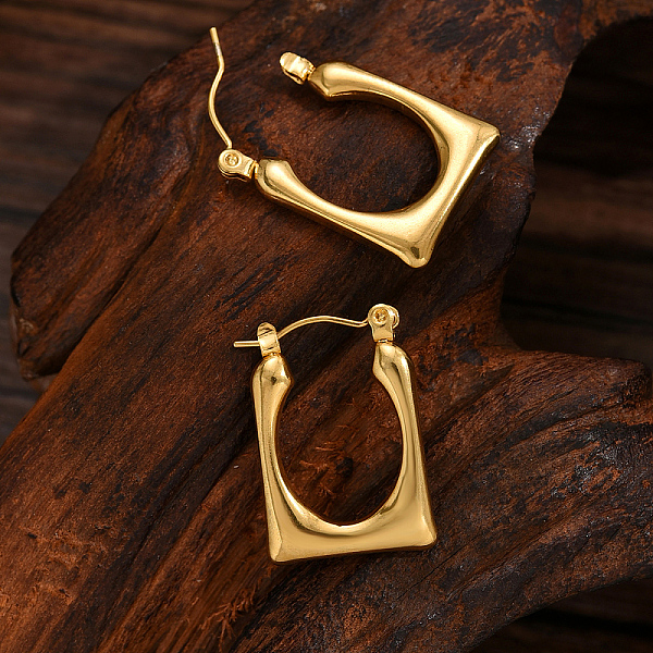 PandaHall Elegant Gold Plated Fashion Earrings for Women, Unique Design, High Quality, Hoop Earrings, Rectangle Stainless Steel Rectangle
PandaHall Elegant Gold Plated Fashion Earrings for Women, Unique Design, High Quality, Hoop Earrings, Rectangle Stainless Steel Rectangle
