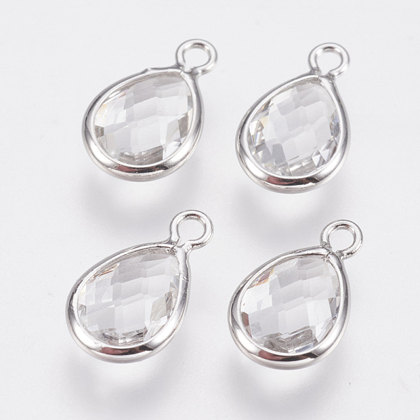 PandaHall Glass Charms, with Brass Findings, Faceted Teardrop, Clear, Nickel Free, Real Platinum Plated, 12x7x3mm, Hole: 1.2mm Brass+Glass...
PandaHall Glass Charms, with Brass Findings, Faceted Teardrop, Clear, Nickel Free, Real Platinum Plated, 12x7x3mm, Hole: 1.2mm Brass+Glass...