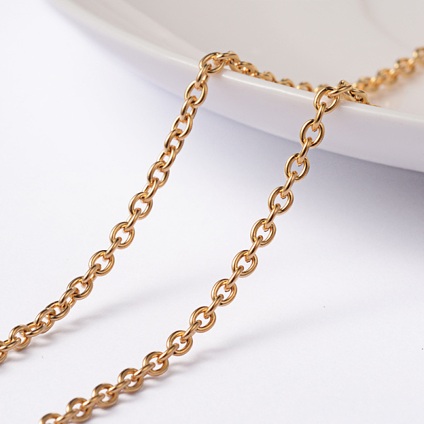 PandaHall Ion Plating(IP) 304 Stainless Steel Cable Chains, Unwelded, with Spool, Oval, Golden, 3x2.4x0.6mm, about 32.8 Feet(10m)/roll 304...
PandaHall Ion Plating(IP) 304 Stainless Steel Cable Chains, Unwelded, with Spool, Oval, Golden, 3x2.4x0.6mm, about 32.8 Feet(10m)/roll 304...