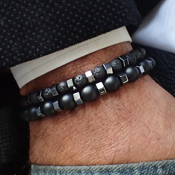 PandaHall 2Pcs 2 Style 8mm Round Natural Lava Rock & Frosted Black Agate Stretch Bracelets Set, Stackable Bracelets for Men Lava Rock Round..., Multicolor
PandaHall 2Pcs 2 Style 8mm Round Natural Lava Rock & Frosted Black Agate Stretch Bracelets Set, Stackable Bracelets for Men Lava Rock Round..., Multicolor
