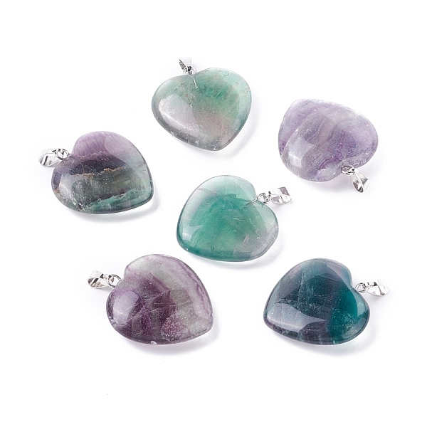 PandaHall Natural Fluorite Pendants, with Platinum Tone Brass Findings, Heart, 27~28x24.5~26x6~8.5mm, Hole: 2.4x5.6mm Fluorite Heart
PandaHall Natural Fluorite Pendants, with Platinum Tone Brass Findings, Heart, 27~28x24.5~26x6~8.5mm, Hole: 2.4x5.6mm Fluorite Heart