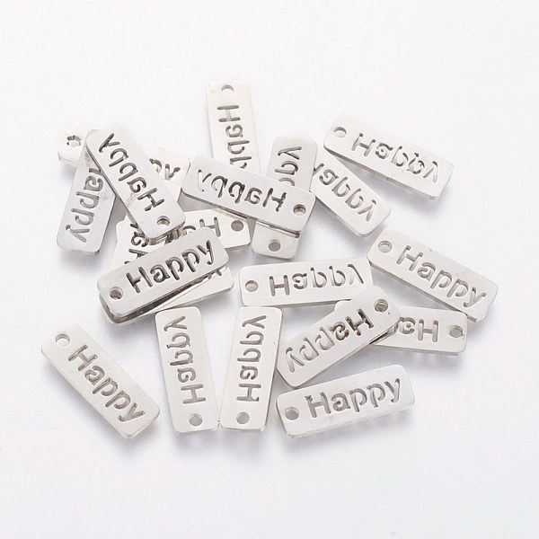 PandaHall 201 Stainless Steel Pendants, Rectangle with Word Happy, Stainless Steel Color, 17x6x1mm, Hole: 1.5mm 201 Stainless Steel...
PandaHall 201 Stainless Steel Pendants, Rectangle with Word Happy, Stainless Steel Color, 17x6x1mm, Hole: 1.5mm 201 Stainless Steel...