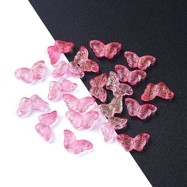 PandaHall Electroplate Transparent Glass Beads, with Glitter Powder, Butterfly, Hot Pink, 14.5x8x3.5mm, Hole: 0.8mm Glass Butterfly
PandaHall Electroplate Transparent Glass Beads, with Glitter Powder, Butterfly, Hot Pink, 14.5x8x3.5mm, Hole: 0.8mm Glass Butterfly