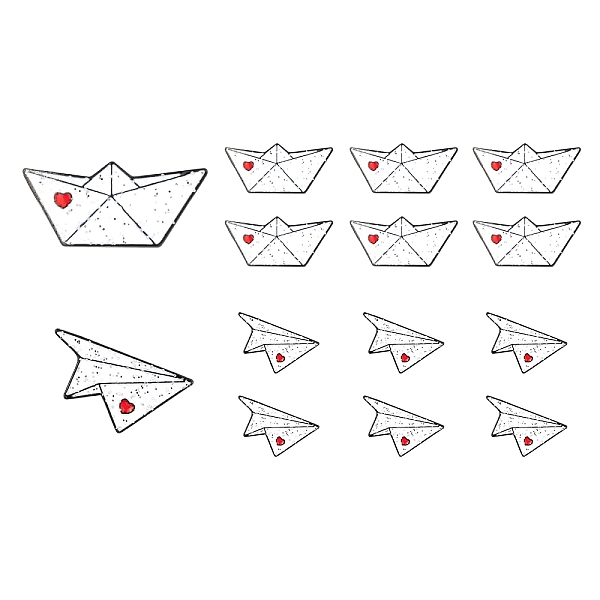 PandaHall 4Pcs 2 Style Origami Plane & Ship with Heart Enamel Pin, Zinc Alloy Enamel Brooch for Backpack Clothing, Electrophoresis Black..., White
PandaHall 4Pcs 2 Style Origami Plane & Ship with Heart Enamel Pin, Zinc Alloy Enamel Brooch for Backpack Clothing, Electrophoresis Black..., White