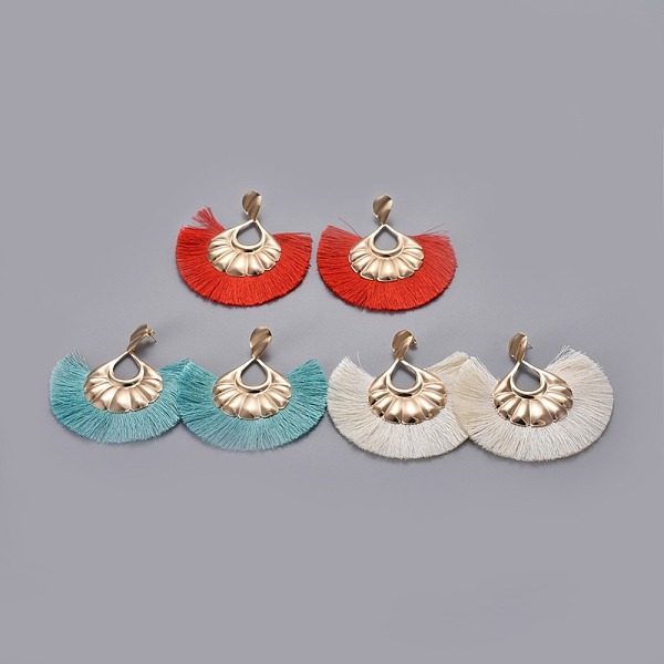 PandaHall Polyester Tassel Dangle Earrings, with Brass Ear Stud Findings and Brass Ear Nuts, Mixed Color, Real 18K Gold Plated, 88mm, Pin..., Multicolor
PandaHall Polyester Tassel Dangle Earrings, with Brass Ear Stud Findings and Brass Ear Nuts, Mixed Color, Real 18K Gold Plated, 88mm, Pin..., Multicolor