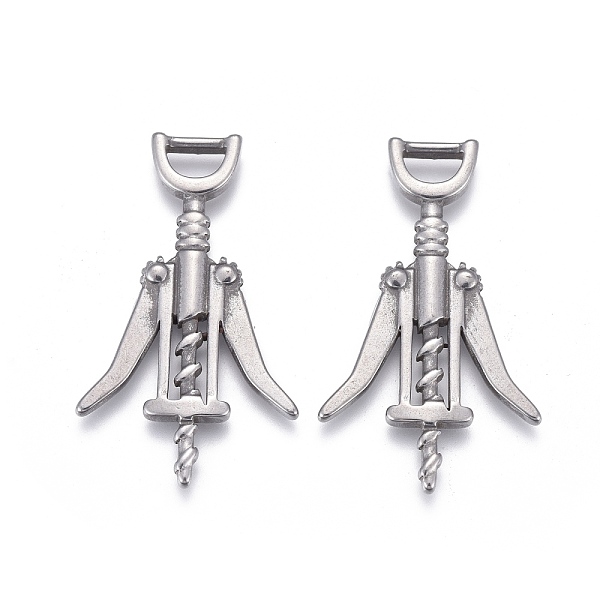 PandaHall 304 Stainless Steel Pendants, Wine Bottle Opener, Stainless Steel Color, 30x18x2mm, Hole: 2x4mm 304 Stainless Steel
PandaHall 304 Stainless Steel Pendants, Wine Bottle Opener, Stainless Steel Color, 30x18x2mm, Hole: 2x4mm 304 Stainless Steel