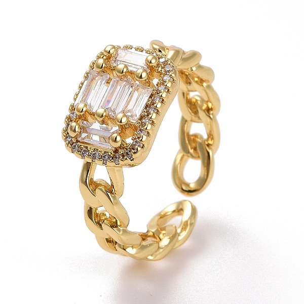 PandaHall Brass Micro Pave Cubic Zirconia Rings, Real 18K Gold Plated, Lead Free & Cadmium Free, Rectangle, Clear, Inner Diameter: 16mm...
PandaHall Brass Micro Pave Cubic Zirconia Rings, Real 18K Gold Plated, Lead Free & Cadmium Free, Rectangle, Clear, Inner Diameter: 16mm...