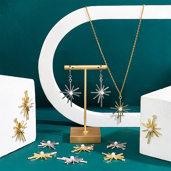 PandaHall SUPERFINDINGS 20Pcs 2 Colors Alloy Star Pendants Star Dangle Charms with Acrylic Pearl Beads Celestial Pendants Jewelry Findings...
PandaHall SUPERFINDINGS 20Pcs 2 Colors Alloy Star Pendants Star Dangle Charms with Acrylic Pearl Beads Celestial Pendants Jewelry Findings...
