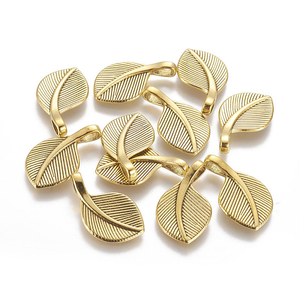 PandaHall Tibetan Style Alloy Pendants, Cadmium Free & Nickel Free & Lead Free, Leaf, Antique Golden, 28x15x5mm, Hole: 6x3mm Alloy Leaf
PandaHall Tibetan Style Alloy Pendants, Cadmium Free & Nickel Free & Lead Free, Leaf, Antique Golden, 28x15x5mm, Hole: 6x3mm Alloy Leaf