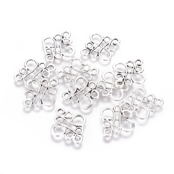 PandaHall Tibetan Style Links connectors, Lead Free, Chinese knot, Antique Silver, Antique Silver,22x18.5x1mm, Hole: 2.5mm Alloy Others
PandaHall Tibetan Style Links connectors, Lead Free, Chinese knot, Antique Silver, Antique Silver,22x18.5x1mm, Hole: 2.5mm Alloy Others