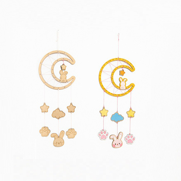 PandaHall DIY Moon & Rabbit Wind Chime Making Kits, Including 1Pc Wood Plates, 1 Card Cotton Thread and 1Pc Plastic Knitting Needles, for..., Multicolor
PandaHall DIY Moon & Rabbit Wind Chime Making Kits, Including 1Pc Wood Plates, 1 Card Cotton Thread and 1Pc Plastic Knitting Needles, for..., Multicolor