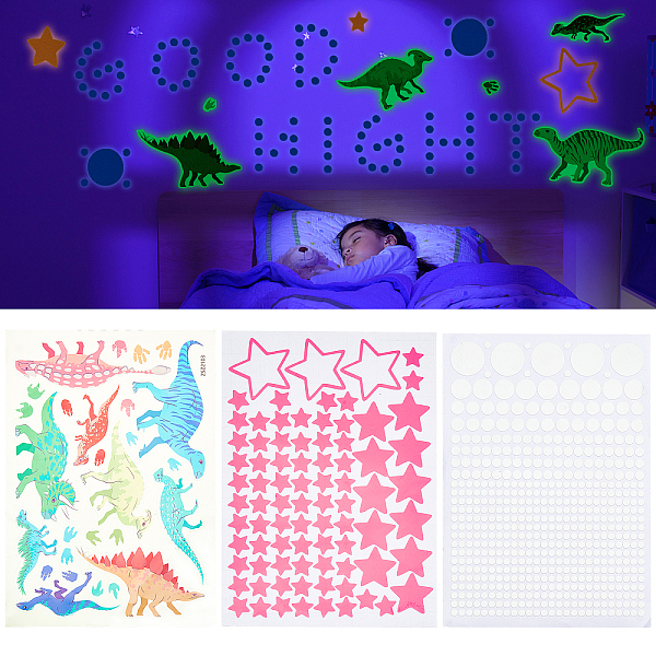 PandaHall SUPERDANT 3Sheet/Set Waterproof Luminous Wall Stickers Dinosaur Starry Sky Wall Art Sticker Wall Decals for Nursery Bedroom Wall..., Multicolor
PandaHall SUPERDANT 3Sheet/Set Waterproof Luminous Wall Stickers Dinosaur Starry Sky Wall Art Sticker Wall Decals for Nursery Bedroom Wall..., Multicolor