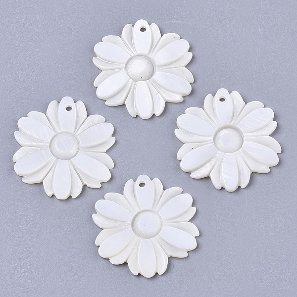 PandaHall Natural Freshwater Shell Pendants, Flower, Creamy White, 30x30x2mm, Hole: 1.6mm Freshwater Shell Flower
PandaHall Natural Freshwater Shell Pendants, Flower, Creamy White, 30x30x2mm, Hole: 1.6mm Freshwater Shell Flower