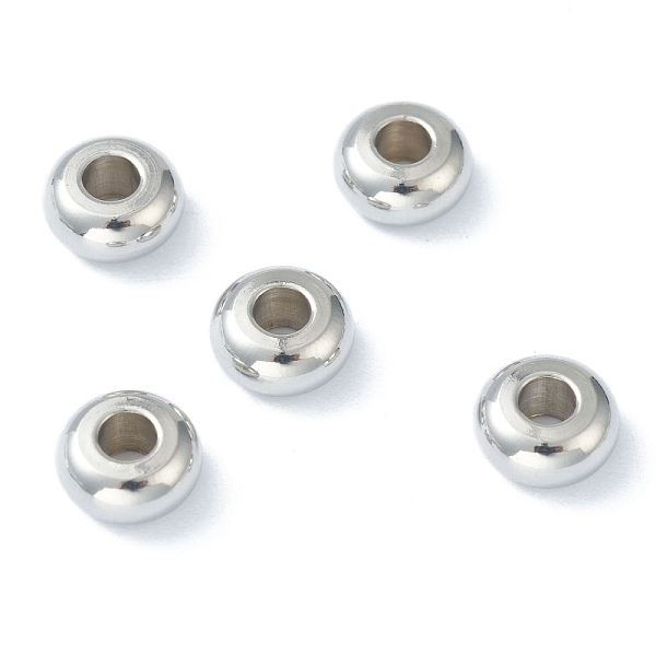 PandaHall 202 Stainless Steel Spacer Beads, Flat Round, Stainless Steel Color, 8x4mm, Hole: 3mm Stainless Steel Flat Round
PandaHall 202 Stainless Steel Spacer Beads, Flat Round, Stainless Steel Color, 8x4mm, Hole: 3mm Stainless Steel Flat Round