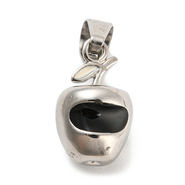 PandaHall 304 Stainless Steel Pendants, with Enamel, Stainless Steel Color, Apple Charm, Black, 20x12x12mm, Hole: 8.5x5.5mm Stainless...
PandaHall 304 Stainless Steel Pendants, with Enamel, Stainless Steel Color, Apple Charm, Black, 20x12x12mm, Hole: 8.5x5.5mm Stainless...