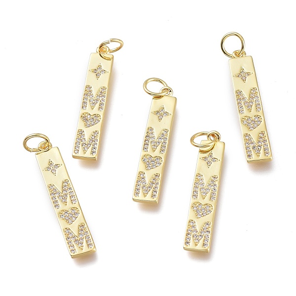 PandaHall Brass Micro Pave Clear Cubic Zirconia Pendants, with Jump Rings, Long-Lasting Plated, Rectangle & Star & Word & Heart, Golden...
PandaHall Brass Micro Pave Clear Cubic Zirconia Pendants, with Jump Rings, Long-Lasting Plated, Rectangle & Star & Word & Heart, Golden...