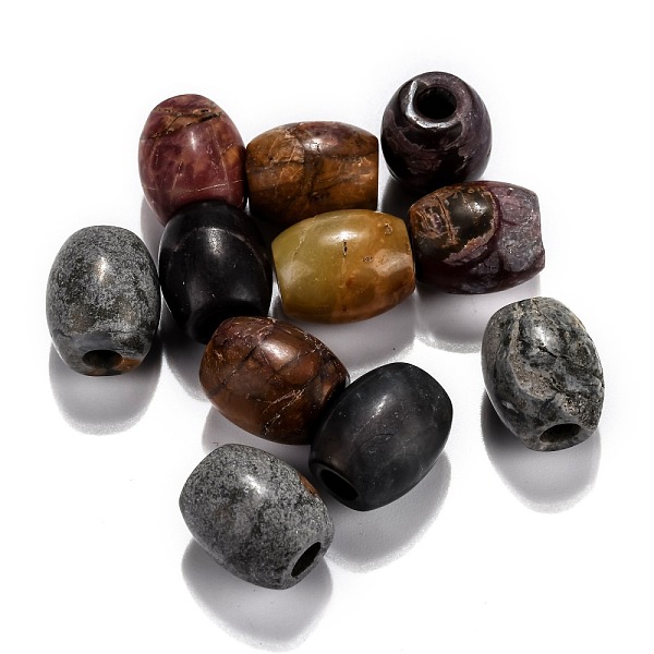 PandaHall Natural Polychrome Jasper/Picasso Stone/Picasso Jasper European Beads, Large Hole Beads, Barrel, 15~17x12~13.5mm, Hole: 4.5~5mm...
PandaHall Natural Polychrome Jasper/Picasso Stone/Picasso Jasper European Beads, Large Hole Beads, Barrel, 15~17x12~13.5mm, Hole: 4.5~5mm...