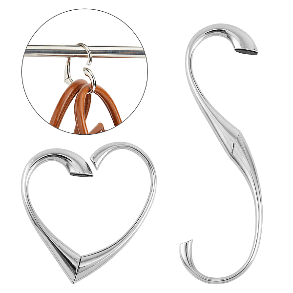 PandaHall SUPERFINDINGS 2pcs Zinc Alloy Purse Hook Foldable Heart Folding Handbag Table Hangers Platiunm Bag Hanger Collection 70x63mm Desk...
PandaHall SUPERFINDINGS 2pcs Zinc Alloy Purse Hook Foldable Heart Folding Handbag Table Hangers Platiunm Bag Hanger Collection 70x63mm Desk...