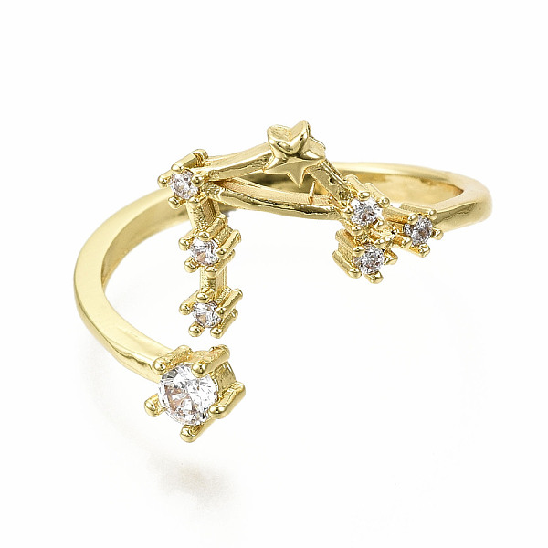 PandaHall Brass Micro Pave Clear Cubic Zirconia Cuff Rings, Open Rings, Nickel Free, 12 Constellation/Zodiac Sign, Real 16K Gold Plated...
PandaHall Brass Micro Pave Clear Cubic Zirconia Cuff Rings, Open Rings, Nickel Free, 12 Constellation/Zodiac Sign, Real 16K Gold Plated...