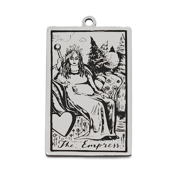 PandaHall 201 Stainless Steel Pendants, Laser Engraved Pattern, Tarot Card Pendants, The Empress III, 40x24x1mm, Hole: 2mm 201 Stainless...
PandaHall 201 Stainless Steel Pendants, Laser Engraved Pattern, Tarot Card Pendants, The Empress III, 40x24x1mm, Hole: 2mm 201 Stainless...