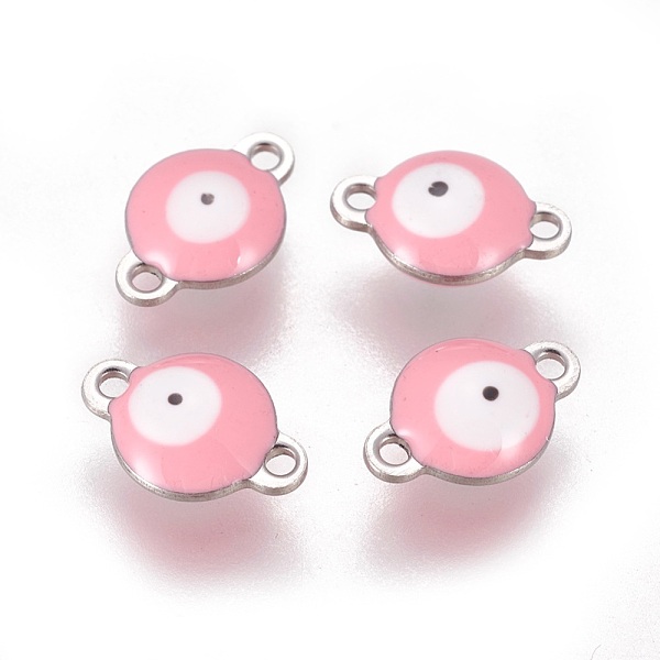 PandaHall 304 Stainless Steel Enamel Links connectors, Flat Round with Evil Eye, Stainless Steel Color, Pink, 12x8x4mm, Hole: 1.4mm 304...
PandaHall 304 Stainless Steel Enamel Links connectors, Flat Round with Evil Eye, Stainless Steel Color, Pink, 12x8x4mm, Hole: 1.4mm 304...