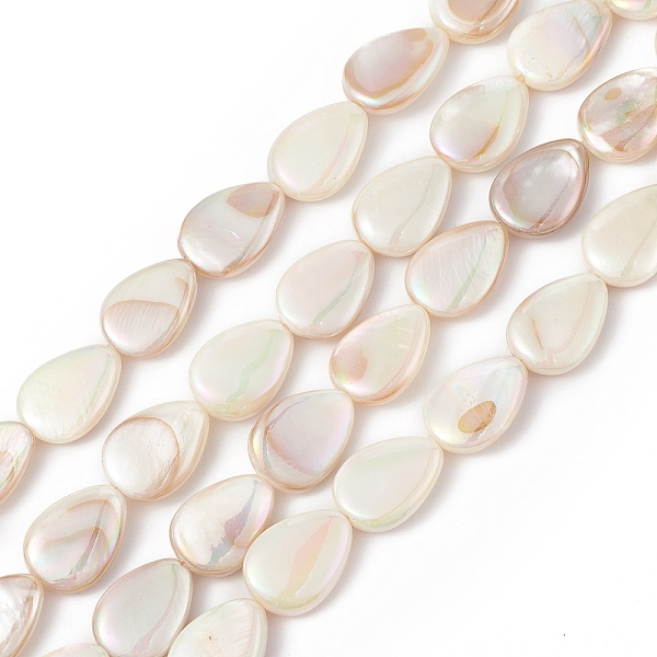 PandaHall AB Color Plated Natural Freshwater Shell Beads Strands, Teardrop, 17x12x4.5mm, Hole: 0.8mm, about 21~22pcs/strand, 13.78~14.57...
PandaHall AB Color Plated Natural Freshwater Shell Beads Strands, Teardrop, 17x12x4.5mm, Hole: 0.8mm, about 21~22pcs/strand, 13.78~14.57...