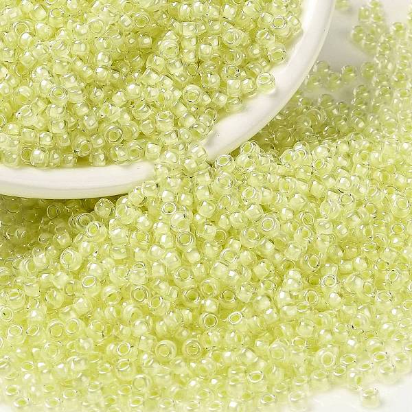 PandaHall MIYUKI Round Rocailles Beads, Japanese Seed Beads, 8/0, (RRHB267) Pale Yellow Lined Crystal AB, 3mm, Hole: 1.1mm, about...
PandaHall MIYUKI Round Rocailles Beads, Japanese Seed Beads, 8/0, (RRHB267) Pale Yellow Lined Crystal AB, 3mm, Hole: 1.1mm, about...