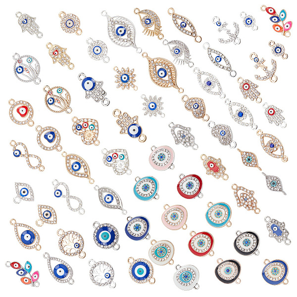 PandaHall 62 Pcs 29 Styles Assorted Evil Eye Jewelry Connectors, Evil Eye Beads Charms Rhinestone Mixed Alloy Enamel Evil Eye Link Charms..., Multicolor
PandaHall 62 Pcs 29 Styles Assorted Evil Eye Jewelry Connectors, Evil Eye Beads Charms Rhinestone Mixed Alloy Enamel Evil Eye Link Charms..., Multicolor