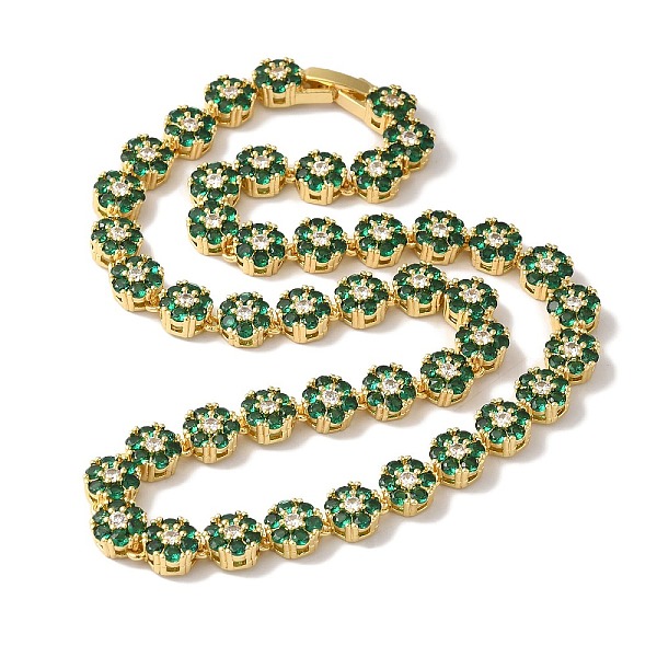 PandaHall Rack Plating Brass Pave Cubic Zirconia Flower Link Necklaces for Women, Cadmium Free & Lead Free, Long-Lasting Plated, Real 18K..., Green
PandaHall Rack Plating Brass Pave Cubic Zirconia Flower Link Necklaces for Women, Cadmium Free & Lead Free, Long-Lasting Plated, Real 18K..., Green