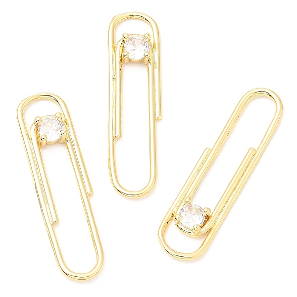 PandaHall Rack Plating Brass Micro Pave Cubic Zirconia Pendants, Long-Lasting Plated, Lead Free & Cadmium Free, Paper Clip, Real 18K Gold..., Clear
PandaHall Rack Plating Brass Micro Pave Cubic Zirconia Pendants, Long-Lasting Plated, Lead Free & Cadmium Free, Paper Clip, Real 18K Gold..., Clear